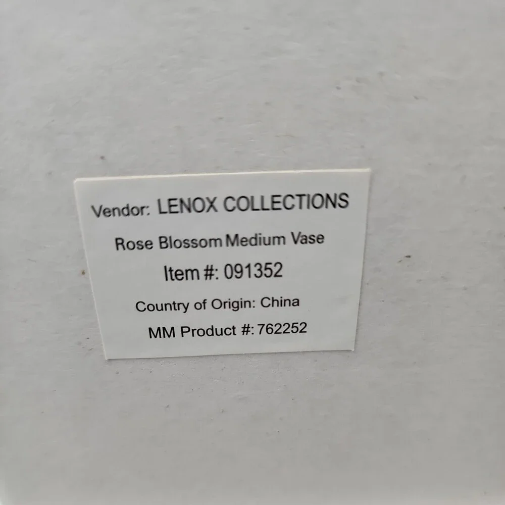 3 Lenox Collections Rose Blossom Medium Vases 24K Gold Trim NIB Item #091352